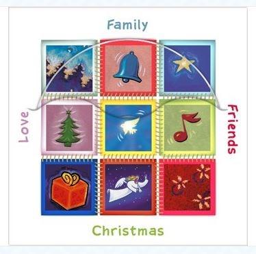 Felicitare cu CD - Friends, family, love, Christmas