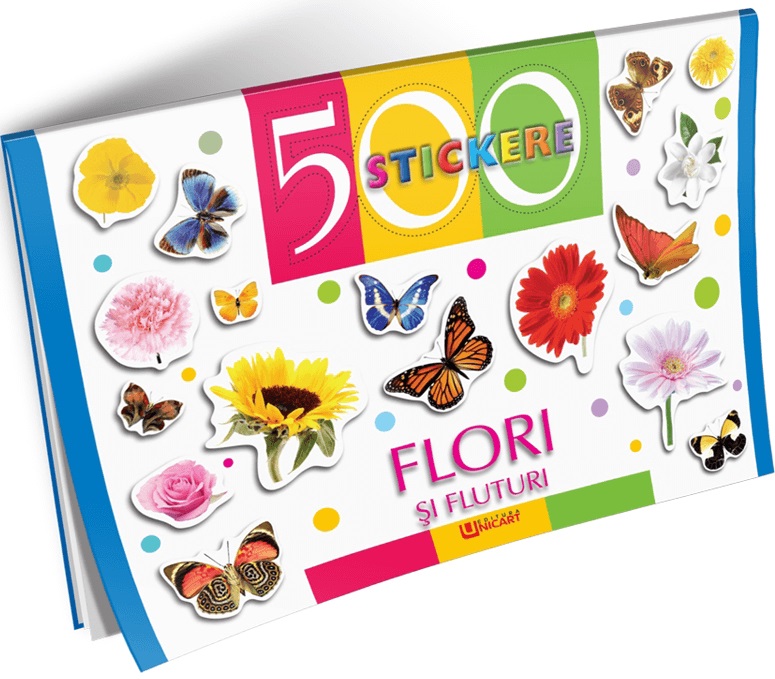 500 stickere – Flori si fluturi | carturesti.ro Carte