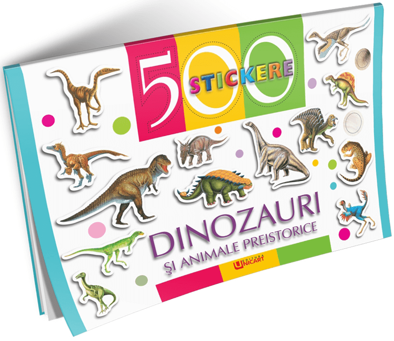 500 stickere – Dinozauri si animale preistorice | carturesti.ro