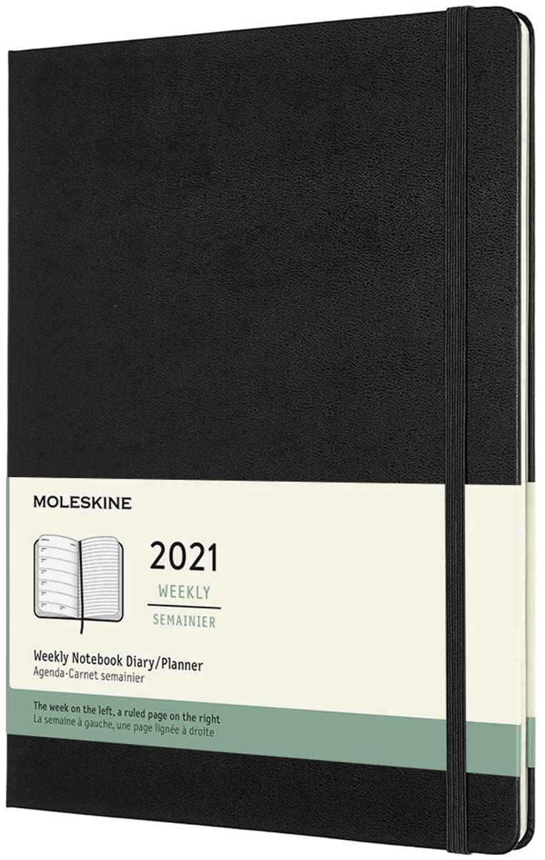 Agenda 2021 - Moleskine 12-Month Weekly Notebook Planner - Black, Hardcover XL | Moleskine