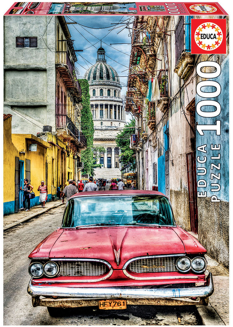 Puzzle 1000 piese - Vintage Car in Old Havana | Educa