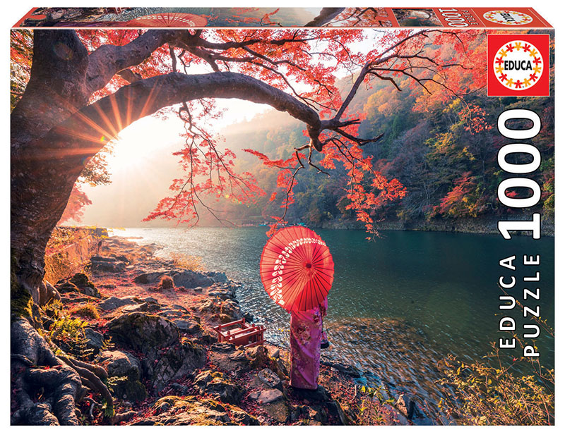 Puzzle 1000 piese - Sunrise in Katsura River, Japan | Educa
