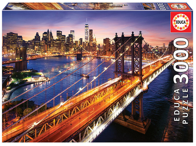 Puzzle 3000 piese - Manhattan At Dusk | Educa