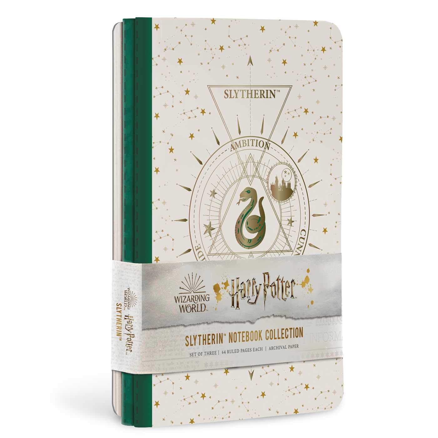 Set carnete - Harry Potter: Slytherin Constellation Sewn Notebook Collection | Insight Editions