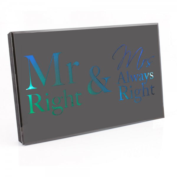 Decoratiune cu LED - Mr. Right & Mrs. Always Right | Lesser & Pavey