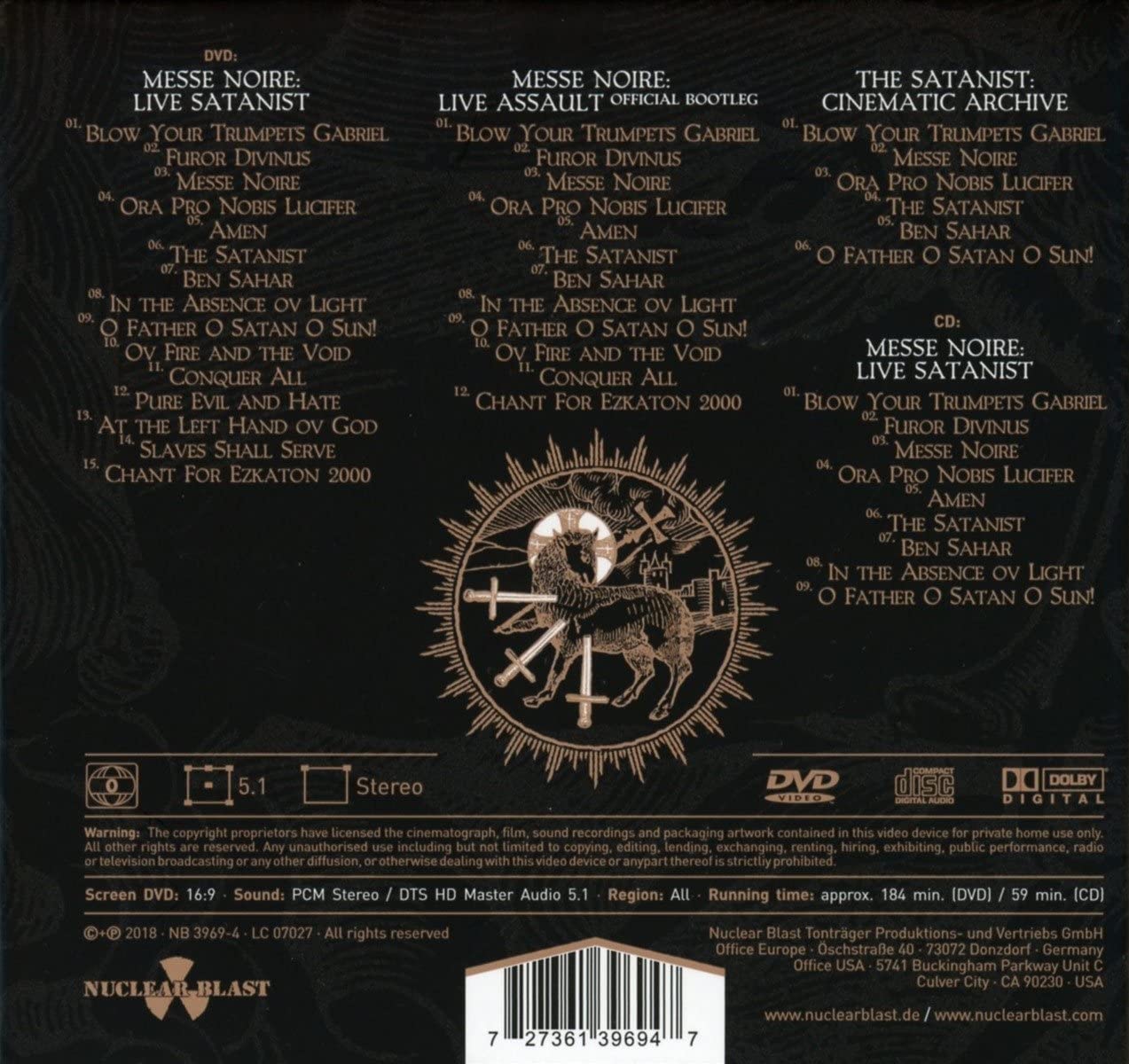 Messe Noire - Limited DVD+CD Digibook | Behemoth