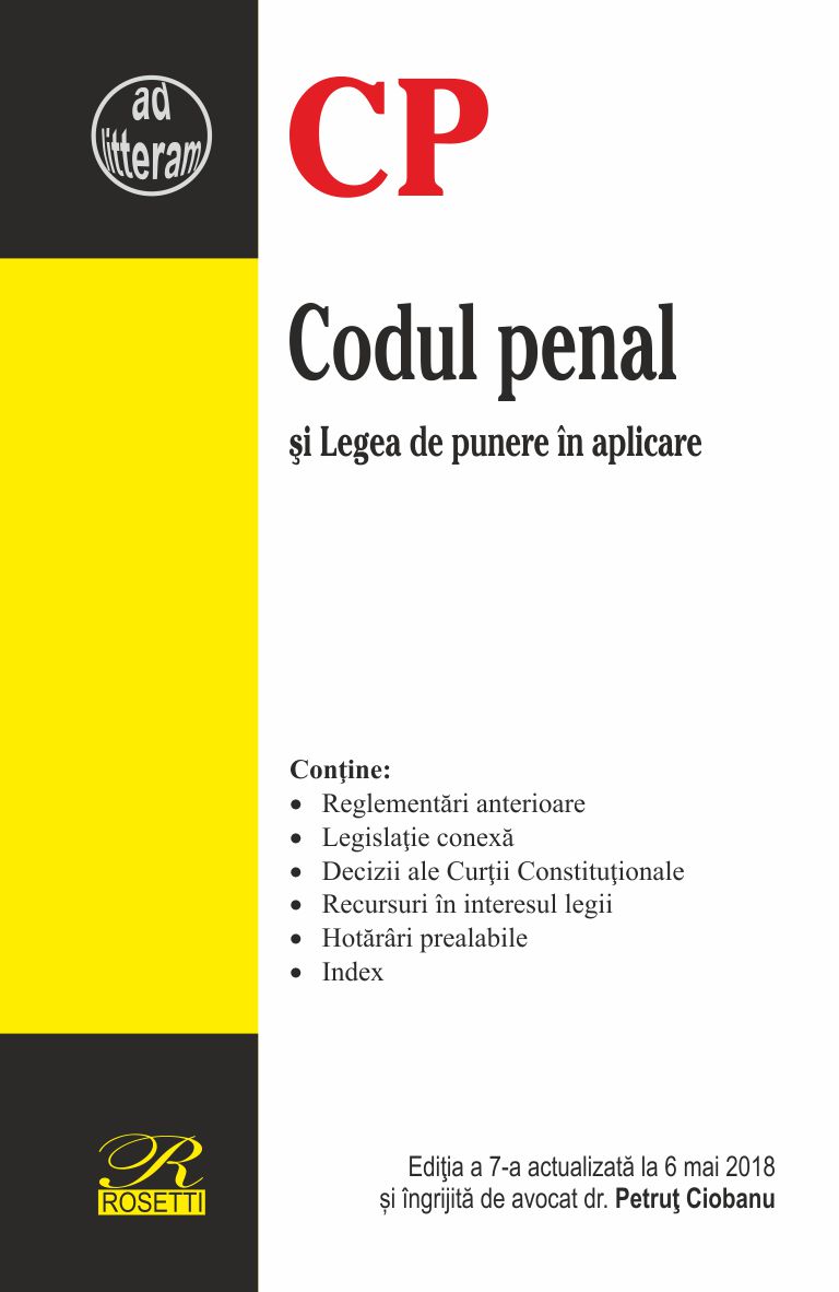 Codul penal si Legea de punere in aplicare | carturesti.ro Carte