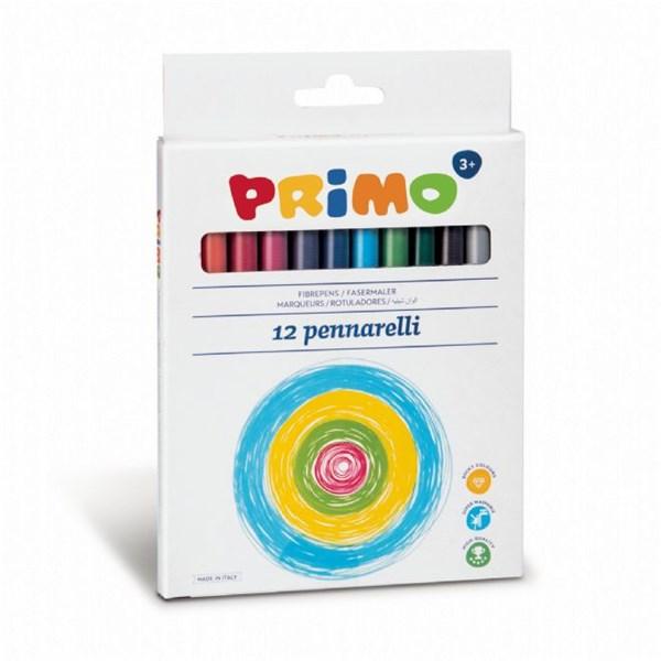 Markere pentru copii morocolor, 12 culori/cutie | Primo