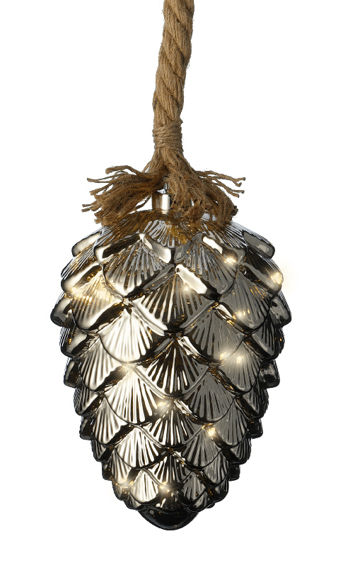 Decoratiune - Micro LED Pinecone - Smokey | Kaemingk - 2 | YEO