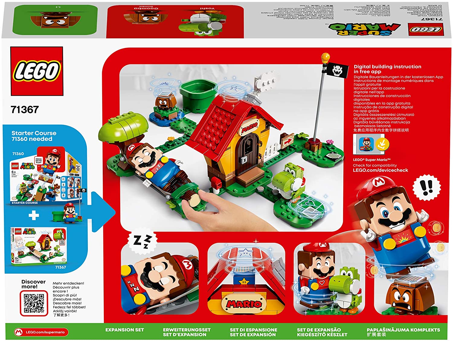 LEGO Super Mario, Set de extindere - Casa lui Mario si Yoshi (71367) | LEGO