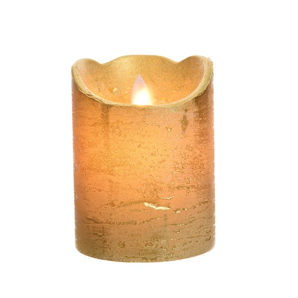Decoratiune - LED Wax Waving Candle - Gold, 10 cm | Kaemingk