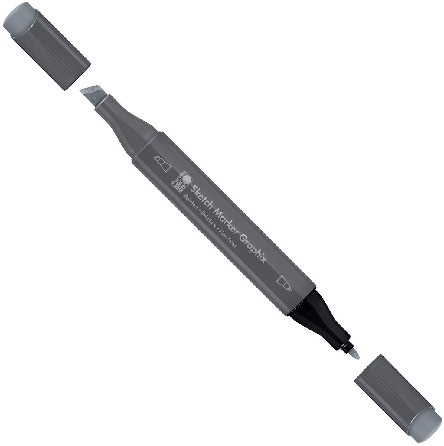 Marker - Marabu Sketch Marker Graphix, double tip, Cool Grey Deep 986 | Marabu