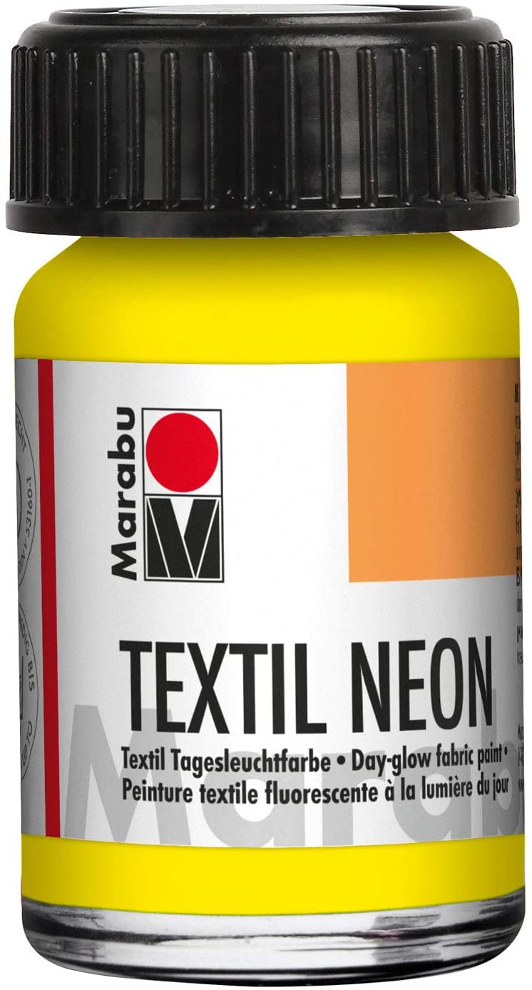 Vopsea - Textil 321 - Neon Yellow, 15 ml | Marabu