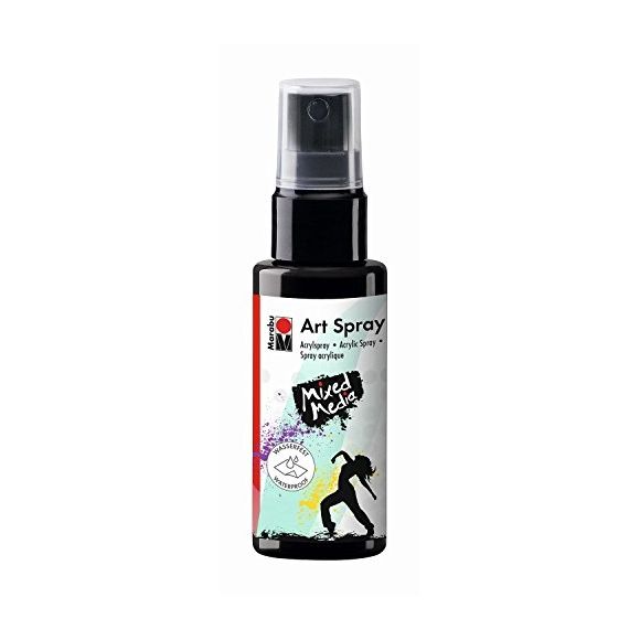 Spray vopsea - Marabu Art Spray, 073 Black, 50ml | Marabu