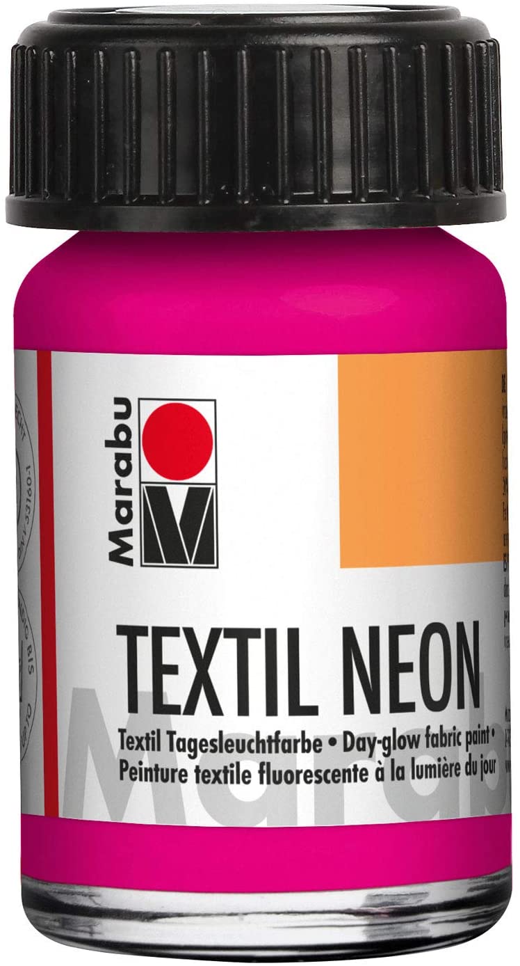 Vopsea - Textil 334 - Neon Pink, 15 ml | Marabu