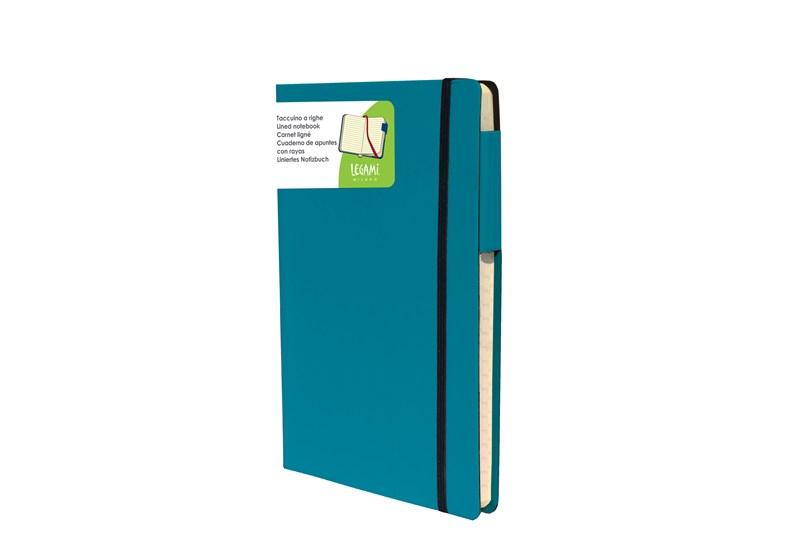 Carnet foaie liniata cu coperta albastra - Notebook Medium Plain Blue | Legami