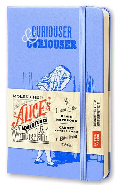 Moleskine Alice\'s Adventures in Wonderland Limited Edition Blue Hard Plain Pocket Notebook | Moleskine