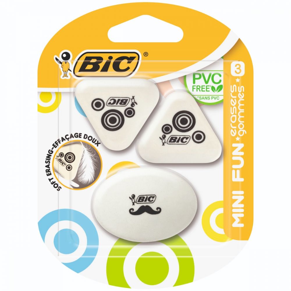 Set 3 radiere - Mini Fun | Bic - 1 | YEO