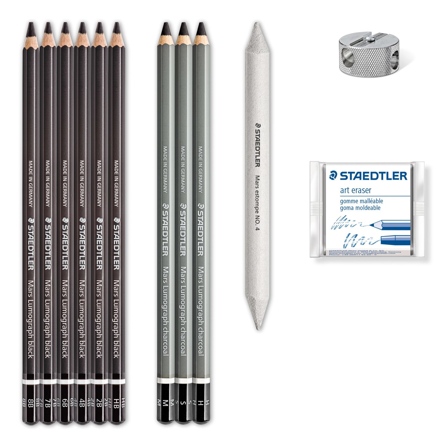 Set 12 creioane desen in grade asortate - Lumograph | Staedtler - 3 | YEO