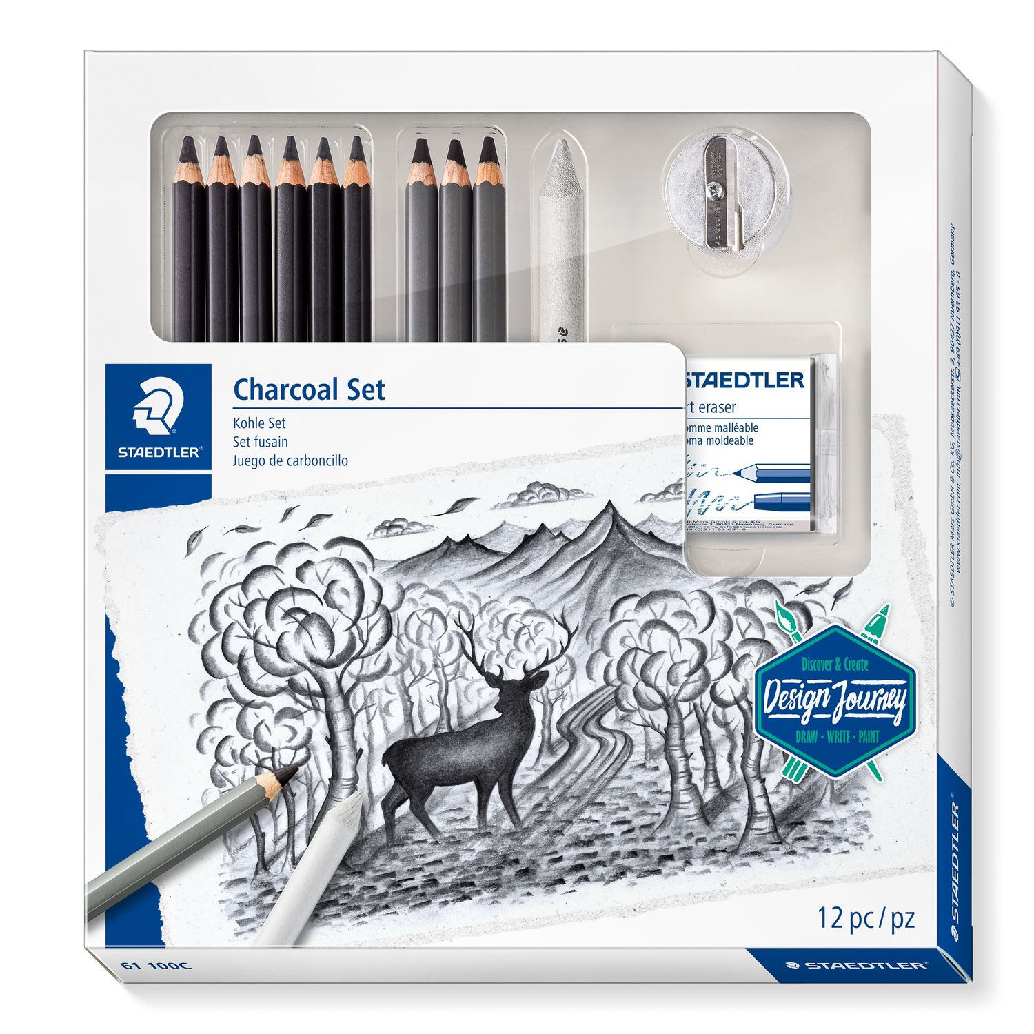 Set 12 creioane desen in grade asortate - Lumograph | Staedtler - 2 | YEO