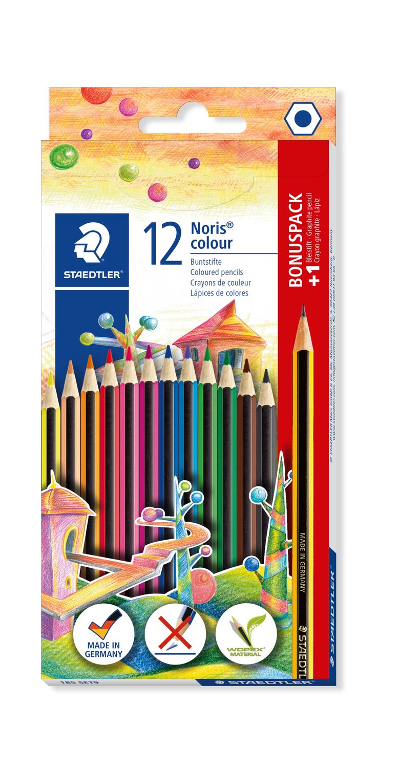 Set 12 creioane colorate - Cutie carton - Noris | Staedtler