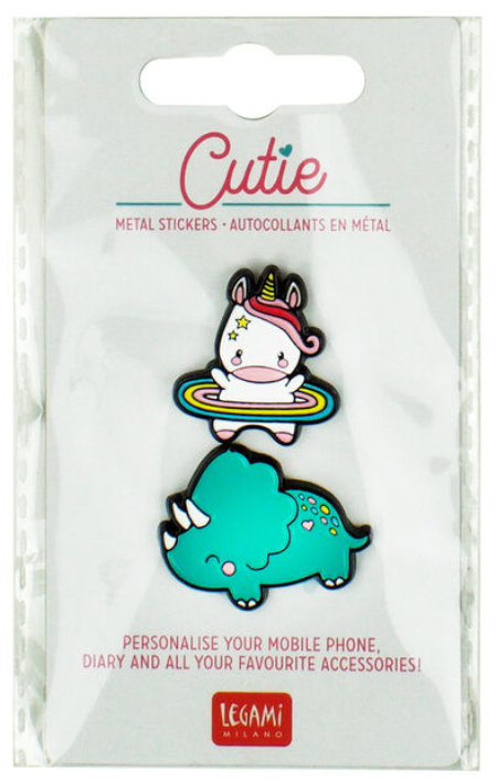 Set 2 stickers metalice - Cutie - Unicorn | Legami - 1 | YEO