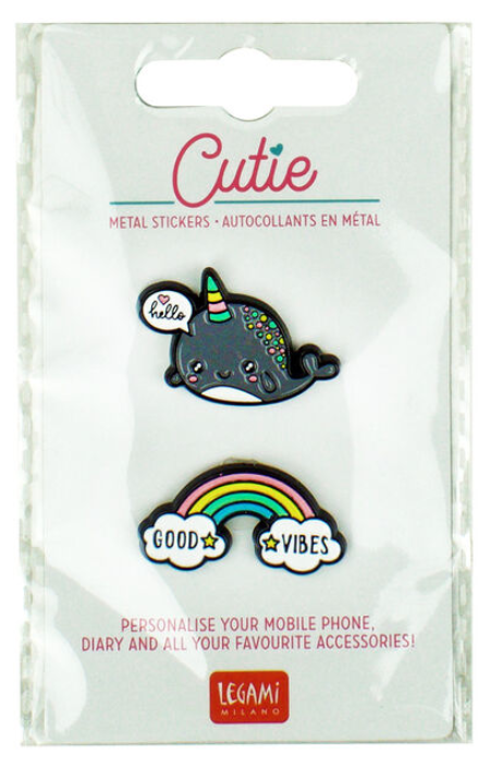 Set 2 stickers metalice - Cutie - Good Vibes | Legami - 1 | YEO