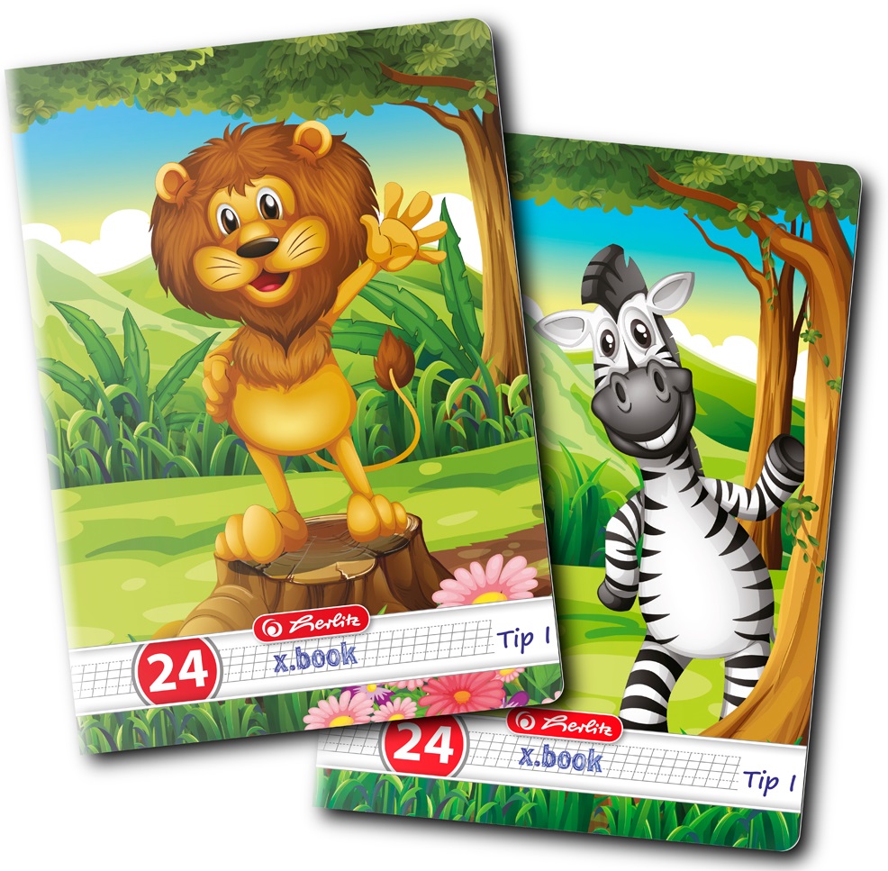 Caiet A5 Tip I - Cute Animals - Modele diferite | Herlitz