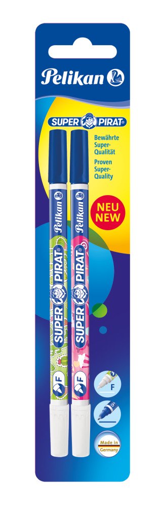 Carioca corectoare Super Pirat - Varf F - Set 2 bucati | Pelikan