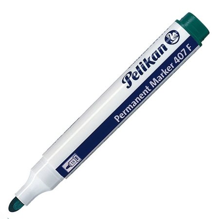 Marker permanent 407F cu varf rotund - Verde | Pelikan