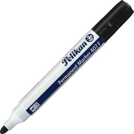 Marker permanent 407F cu varf rotund - Negru | Pelikan