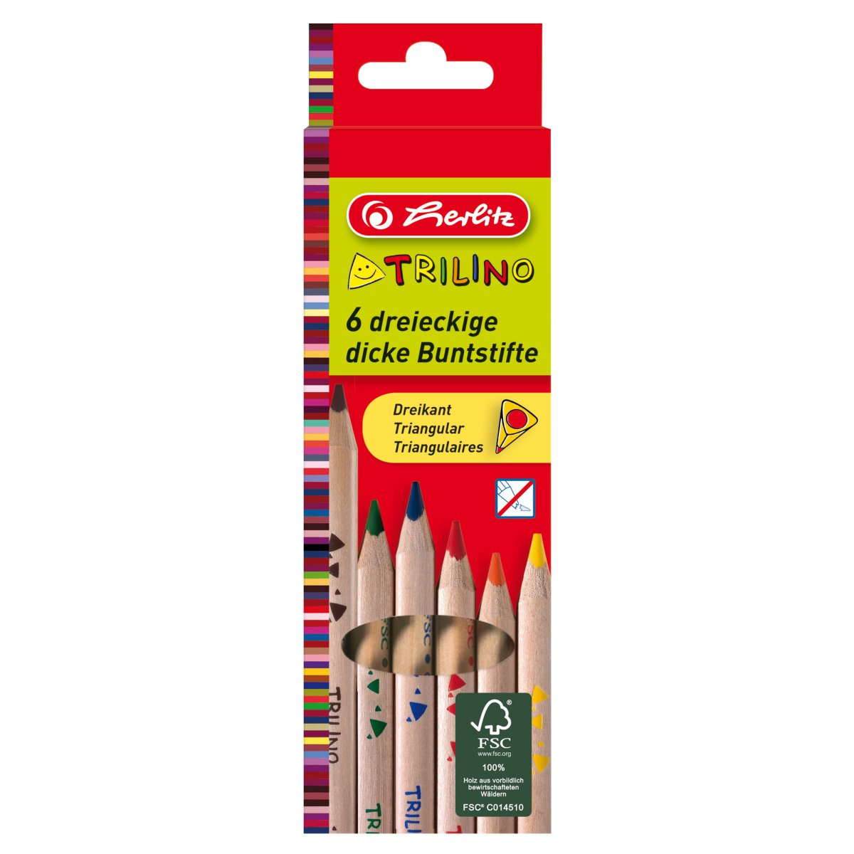 Set 6 creioane colorate - Trilino | Herlitz