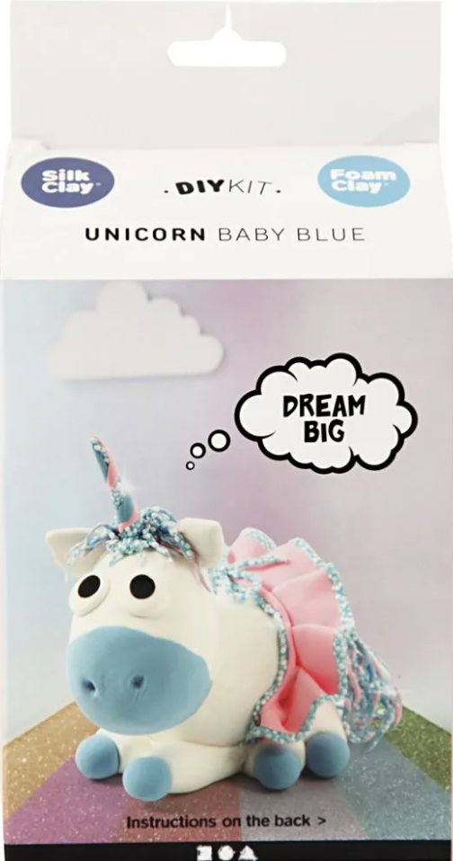 Set creativ - Funny Friends - Unicorn Blue | Silk Clay - 2 | YEO