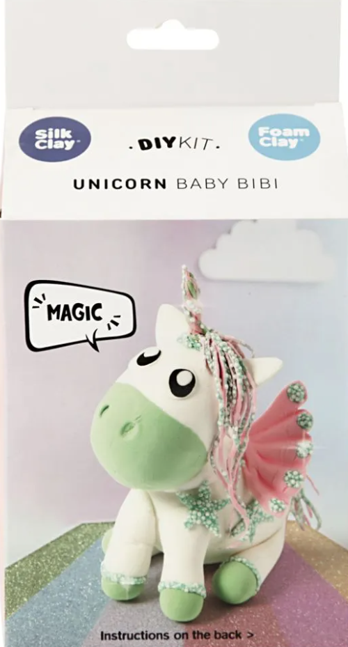 Set creativ - Funny Friends - Unicorn Verde | Silk Clay