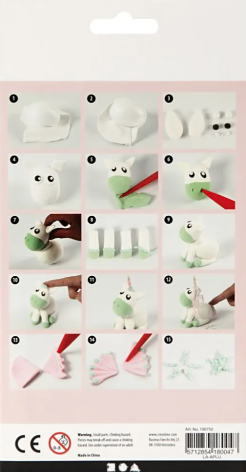 Set creativ - Funny Friends - Unicorn Verde | Silk Clay - 1 | YEO