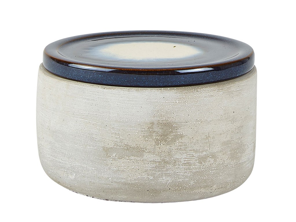  Recipient cu capac - Jar with Lid Cement/Ceramic, D12 | Villa Collection 