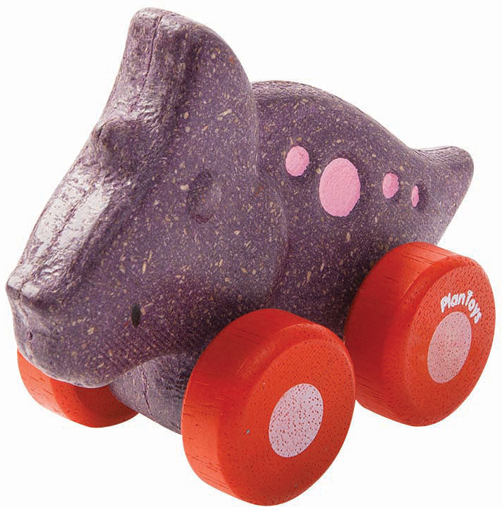 Jucarie din lemn - Purple Dino Car | Plan Toys