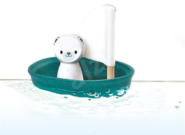 Jucarie din lemn - Sailing Boat-Polar Bear | Plan Toys