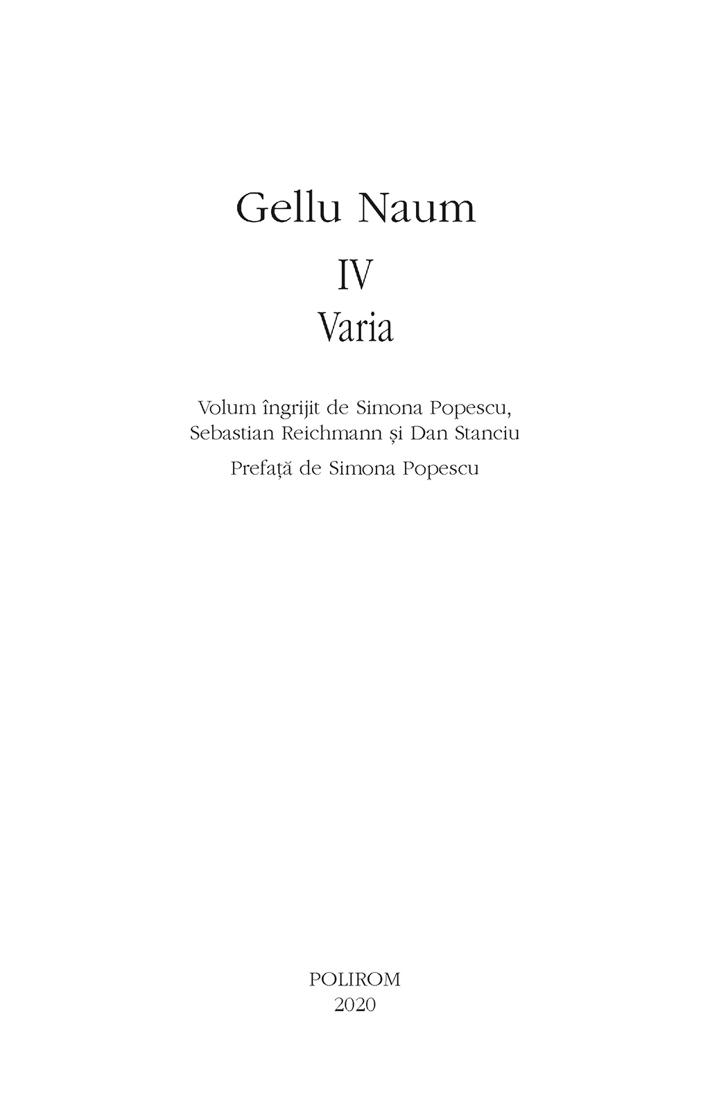 Varia | Gellu Naum - 2 | YEO