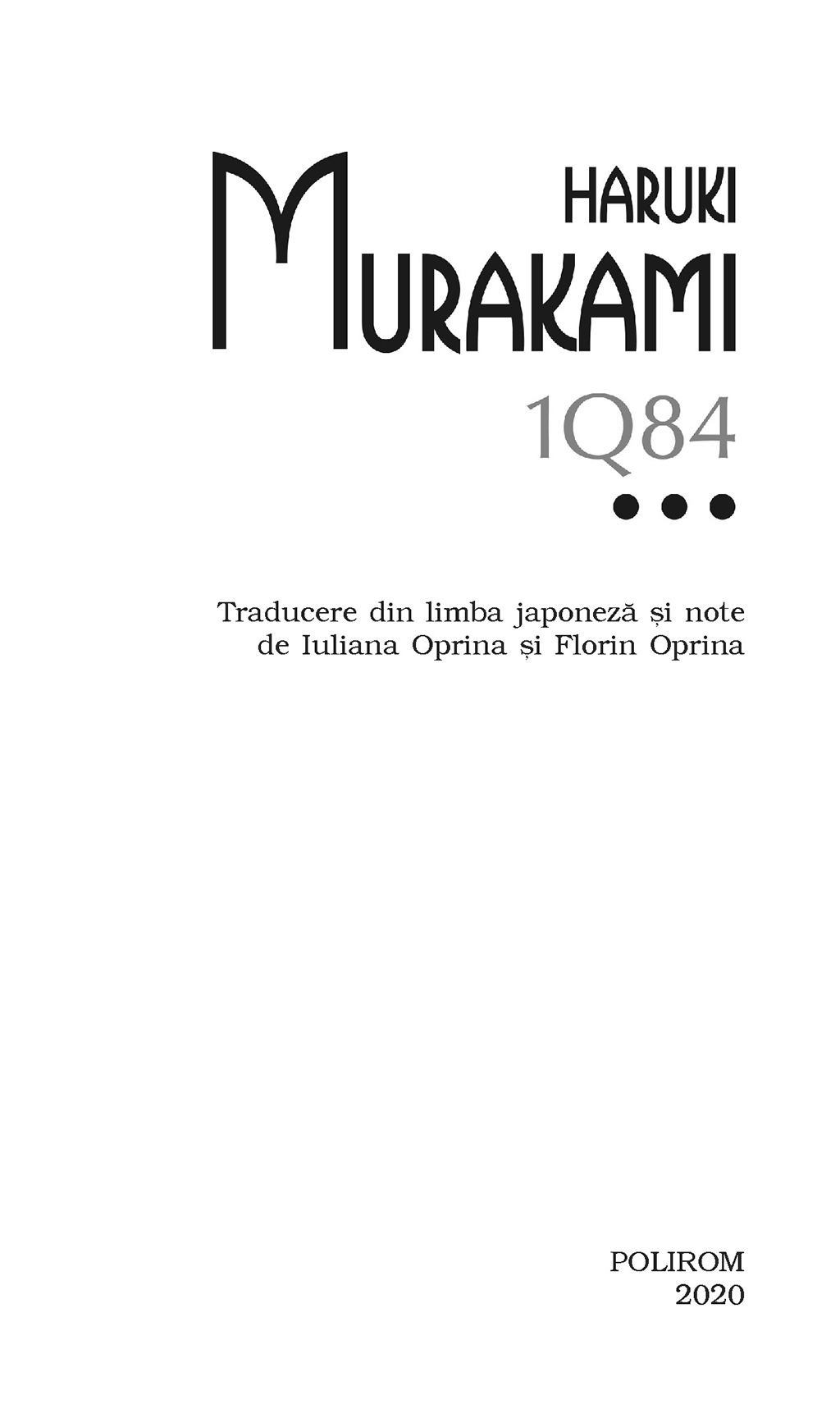 1Q84. Volumul III | Haruki Murakami - 3 | YEO