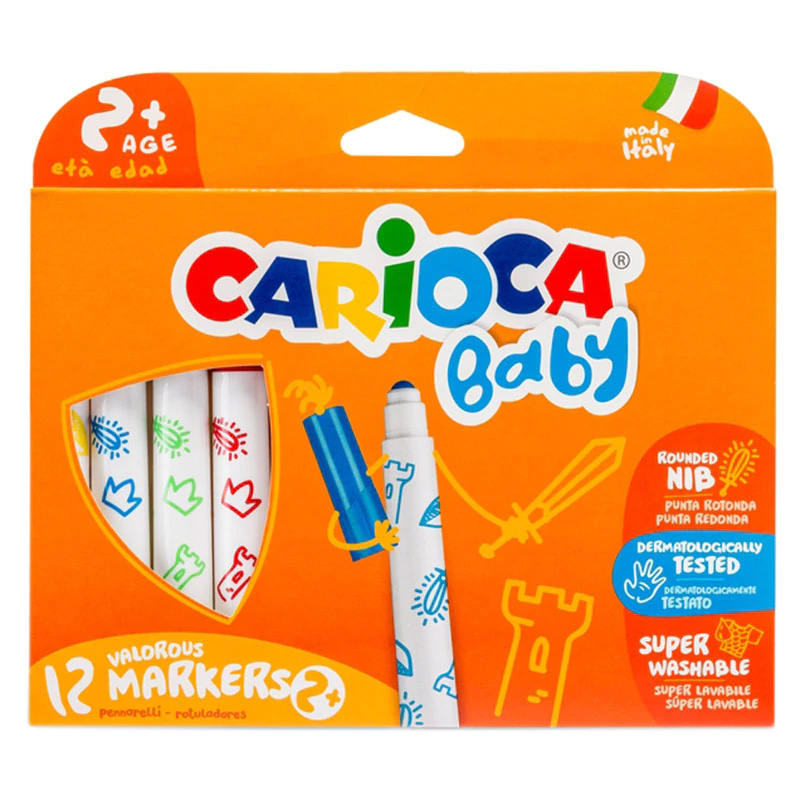 Set carioci - Carioca Baby, 12 culori | Carioca