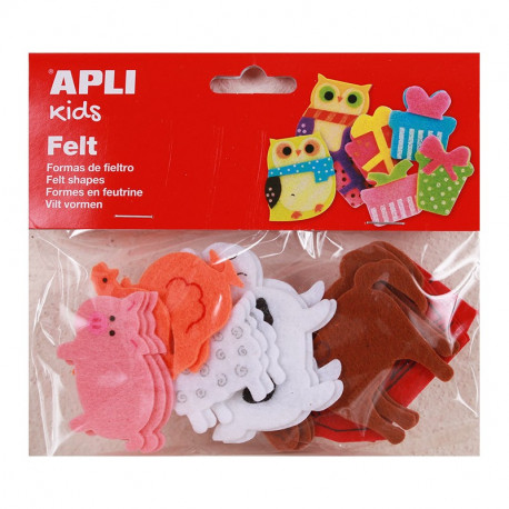 Set animale din pasla, 18 buc