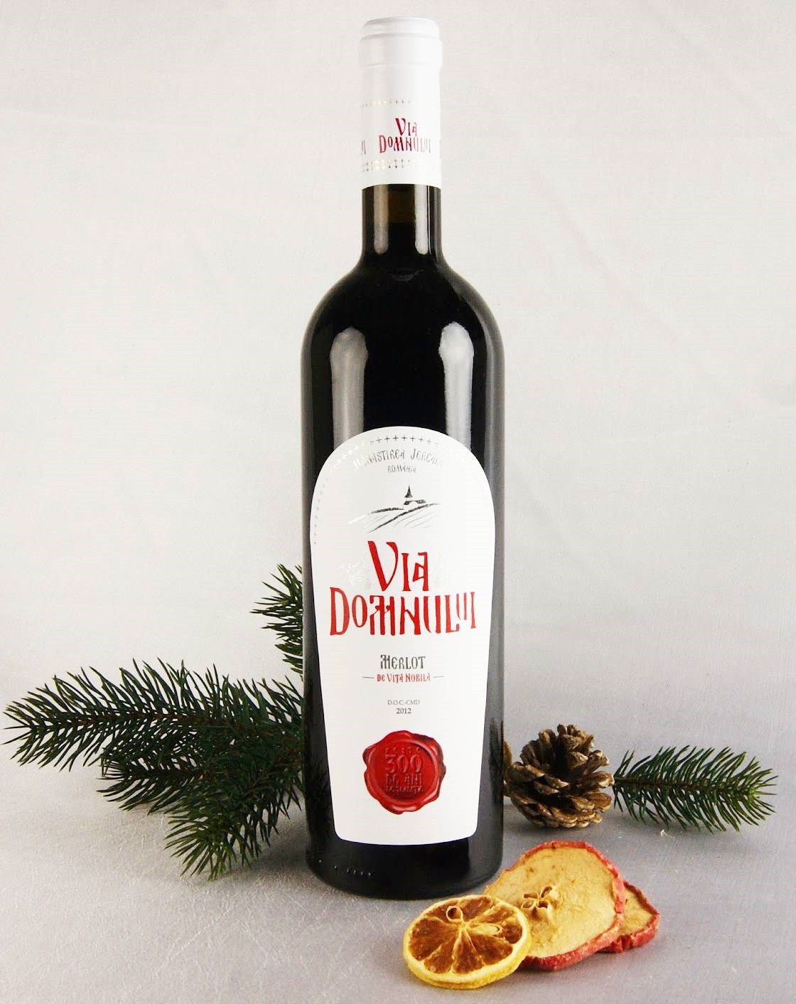  Vin rosu - Via Domnului, Manastirea Jercalai, Merlot, sec, 2012 | Via Domnului 