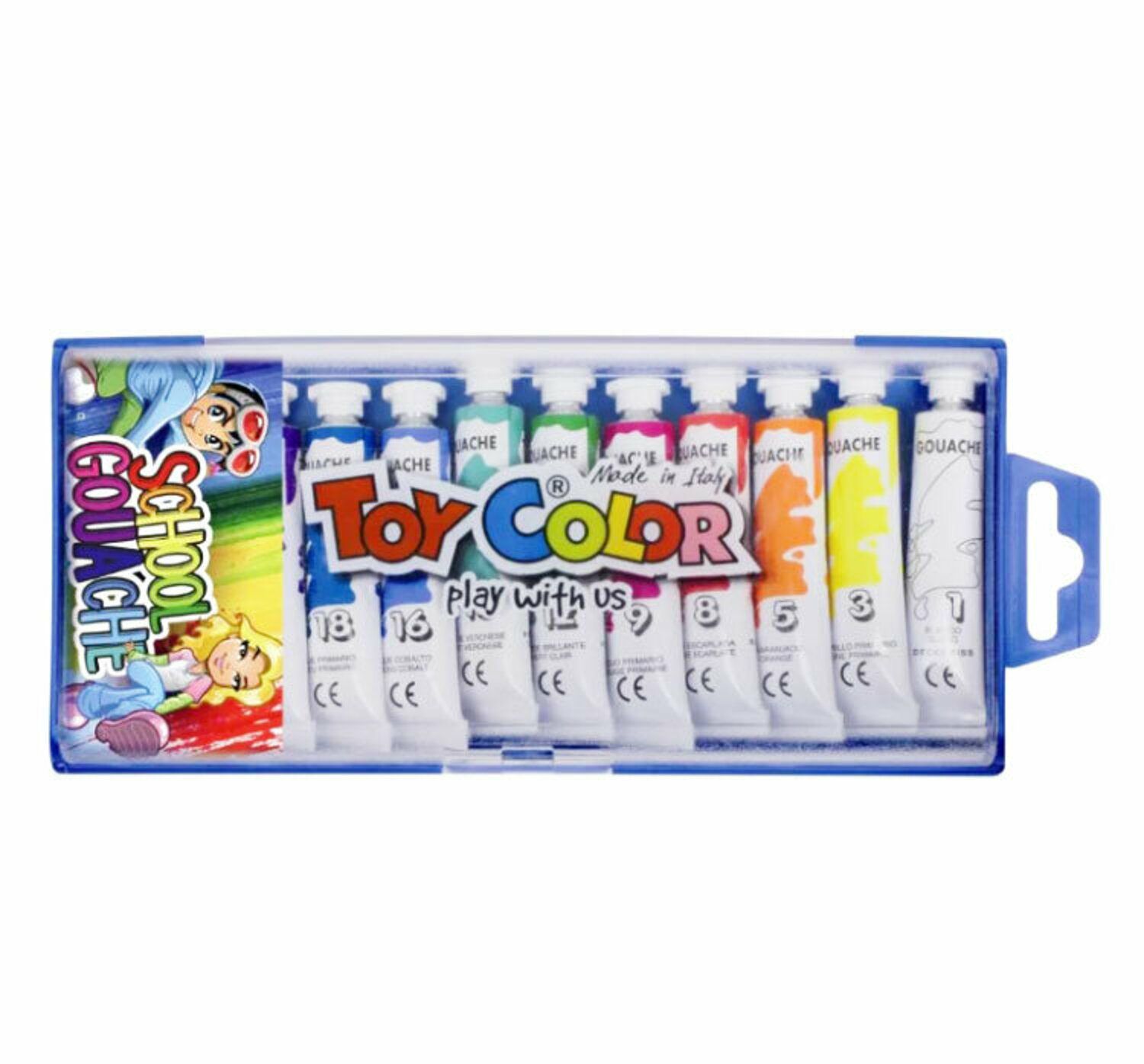 Set gouache - School Gouache, 12 culori | Toy Color