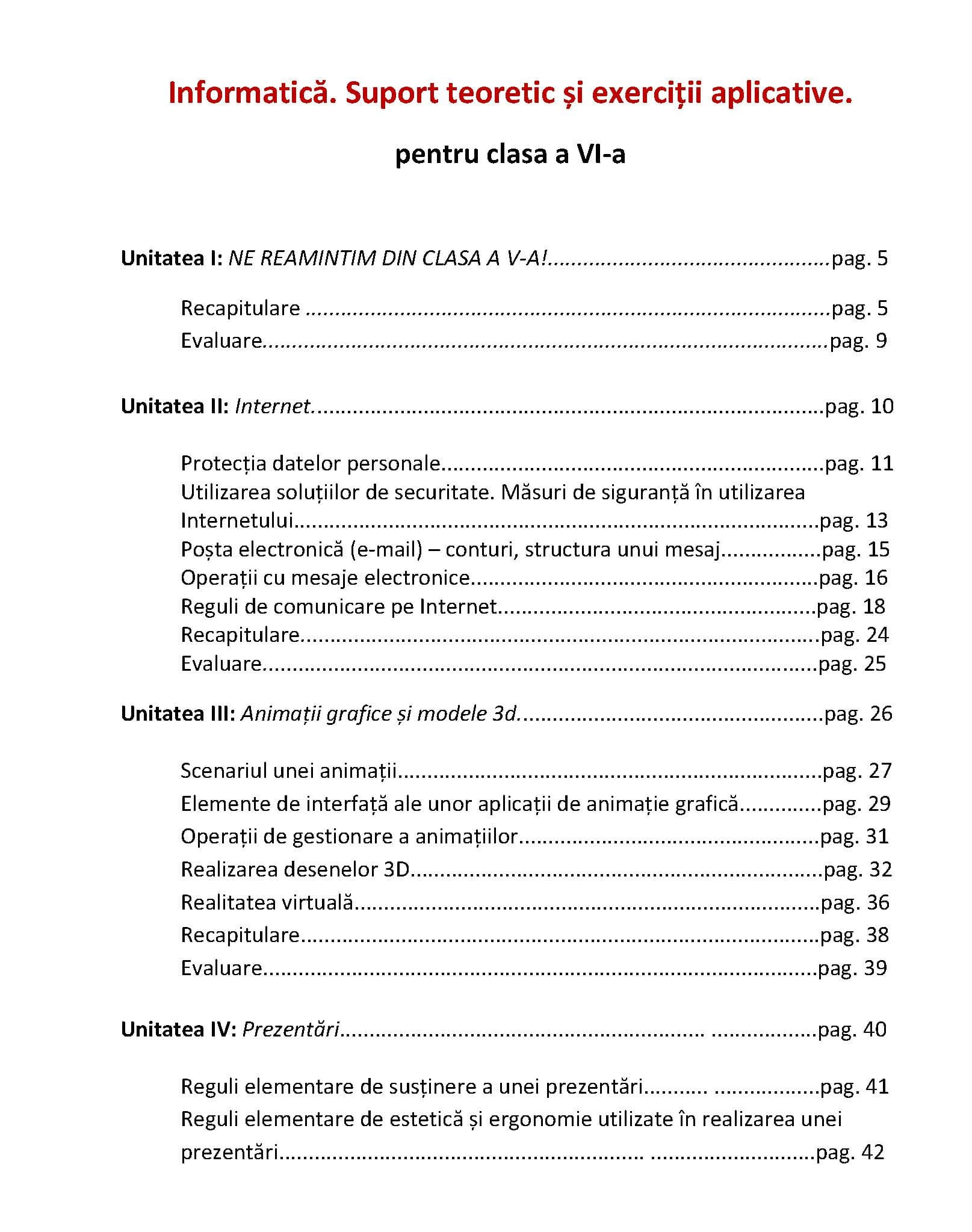 Informatica si TIC. Suport teoretic si exercitii aplicative. Clasa a VI-a | Daniel Popa