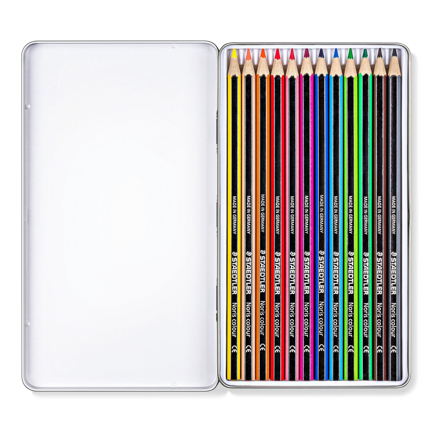 Set 12 creioane colorate - Cutie metal - Noris | Staedtler