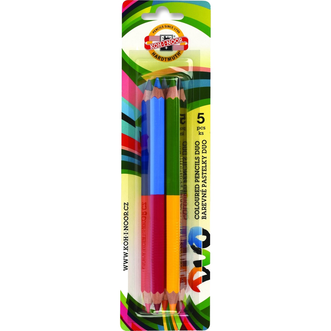 Set 5 creioane colorate - Duo-Color | Koh-I-Noor