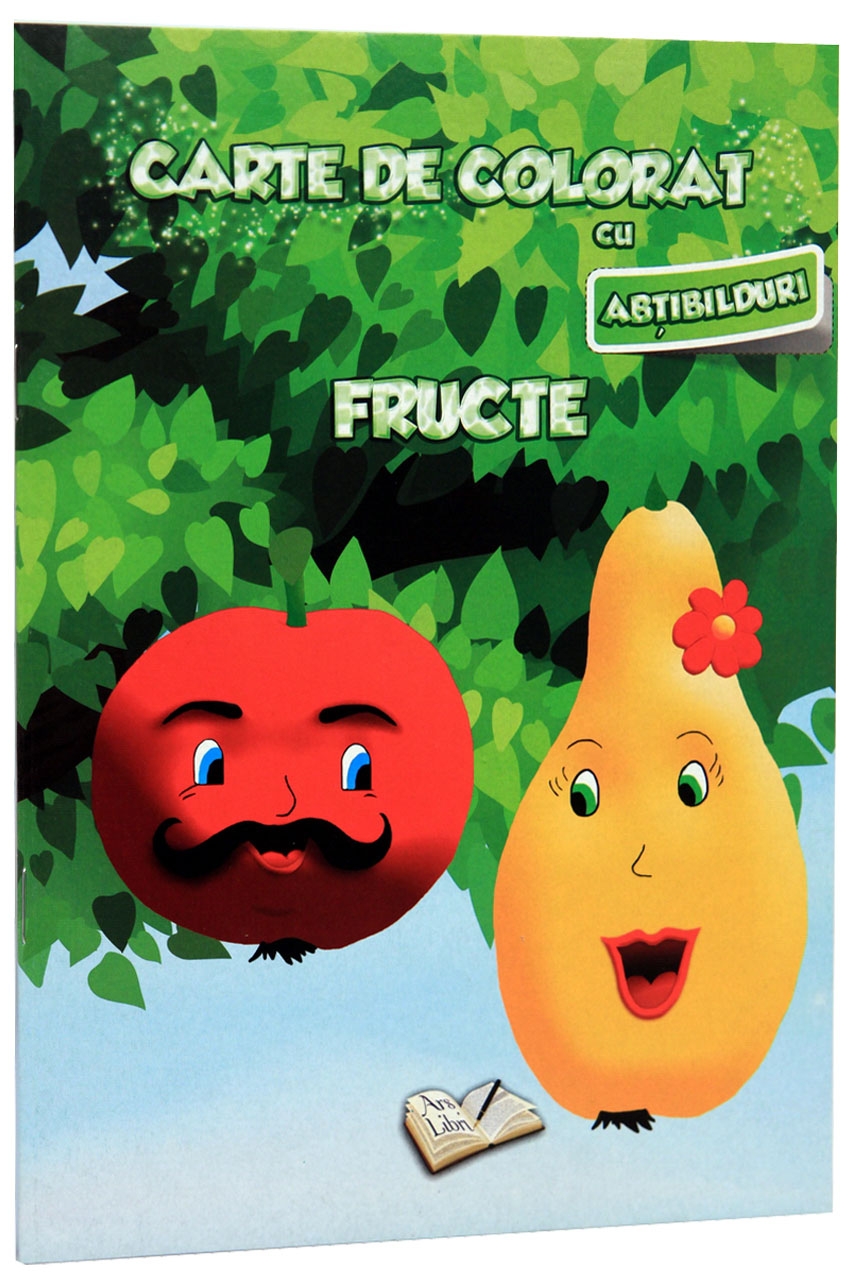 Carte de colorat cu abtibilduri – Fructe | abtibilduri