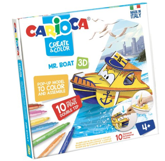 Set creativ Create & Color - Mr. Boat 3D | Carioca