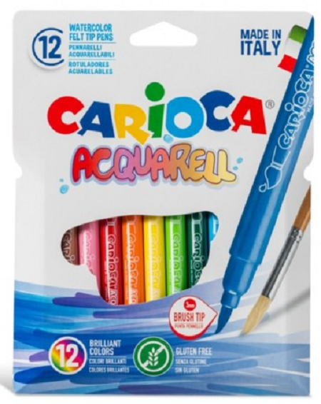 Set 12 carioci lavabile Aquarell | Carioca